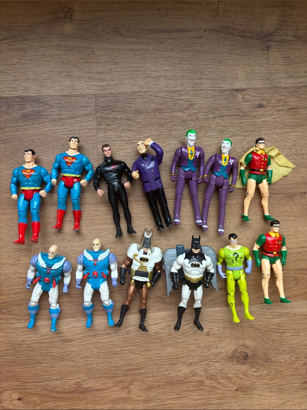 Vintage 1989 DC Comics Action Figure Lot of 10 Batman Superman Joker Robin Toy